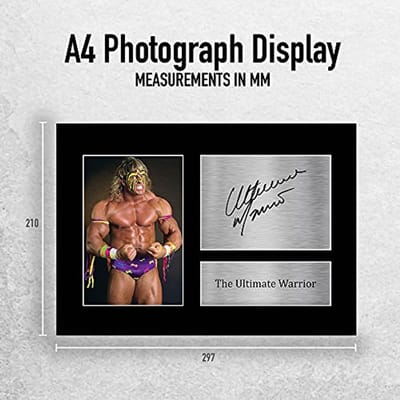 Vechten Poison Ultimate Warrior Handtekening A4 Foto Druk