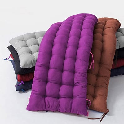 Bankkussen Dik - Zitkussen Outdoor - Comfortabel Zitten - Antislip Bevestiging - 120 cm Lengte - Rood