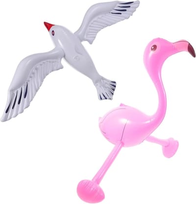 Opblaasbare Zeemeeuw Flamingo - Zwembad Speelgoed - Strandfeest Decoratie - Duurzaam Kleurvast - 50 x 45 cm - Diverse kleuren