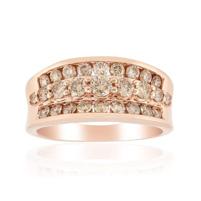 Cavill - 9 Karaat Roségouden Damesring - SI1 Argyle Rose De France Diamanten - 0,933 ct Totaal - Moderne Elegante Ring - Luxe Design