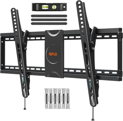 Verstelbare TV Wandbeugel voor 37-75 Inch Platte en Gebogen LCD LED OLED TV's, VESA 600x400mm, Maximaal 45kg Draagvermogen