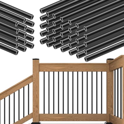Aluminium Balusters - Dek Spindles - Terras Reling - Marine Grade - 36 Inch - Zwart