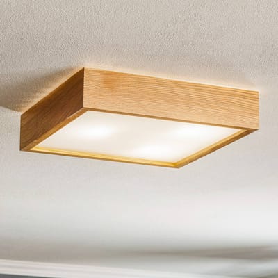 TEMAR LIGHTING Plafondlamp Quatro DR met houten frame, 38,5cm