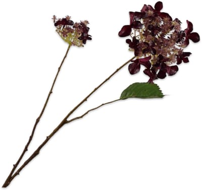 Silk-ka Kunstbloem-Zijden Bloem Hortensia Tak Bordeau-Rood 71 cm