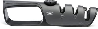 MIRA® Elektrische messenslijper - Messenslijper - Messenslijpers - Messenslijper elektrisch - Zwart - 27cm x 8cm x 6cm; 280g