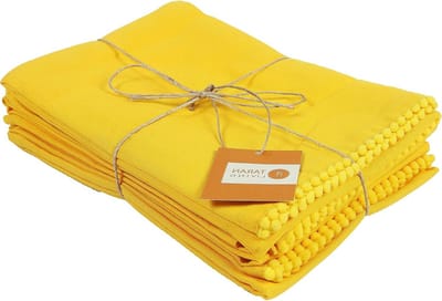 Set van 6 Keukendoeken Katoen - Absorberende Vaatdoeken & Servetten - 45x70 cm - Zonnig Geel