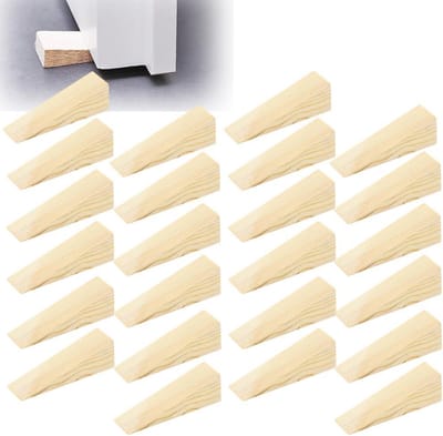 Dailygoods- Wiggen 24 Stuks - Houten Deurstopper - Antislip - Duurzaam - Stabilisatie voor Meubels - Afmetingen 55 x 20 x 12 mm