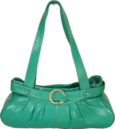 Blauwe Leren Schoudertas Natalia