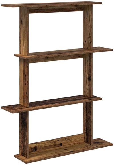 vidaXL - Wandplank - Oud - hout - 100 - x - 20 - x - 126 - cm - Bewerkt - hout