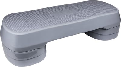Wonder Core Fitness Aerobic Step - grijs - in hoogte verstelbaar, stepbank, fitness steps, workout step verhoging bankje, anti-slip, Fitness apparaat toestel voor thuis