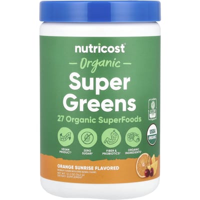 Nutricost, Biologische Super Greens, Orange Sunrise, 12.2 oz (342 gr)