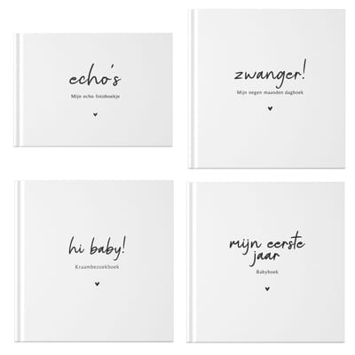 Fyllbooks Invulboeken voordeelset ‘Zwanger’ – Zwart wit
