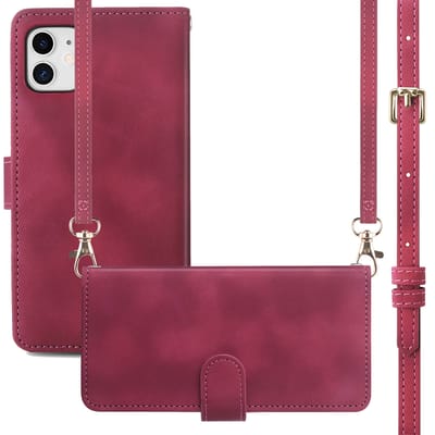 imoshion Hoesje - Geschikt voor Apple iPhone 11 - Bookcase met koord - Rood