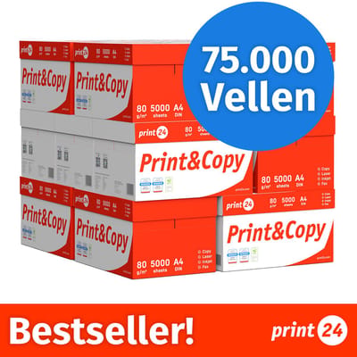 Printpapier Kopieerpapier 75000 vel 150 x 500 A4 Premium Hoogwit CIE 160 Testwinnaar PEFC gecertificeerd