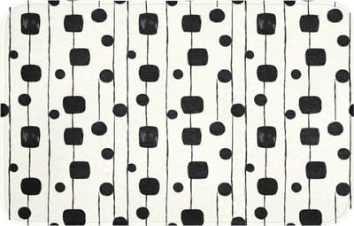 Badmat 80x50 cm - Antislip - Grafisch - Modern - Zwart - Badmatten voor badkamer - Badkamermat - Douchemat - Badkamer mat