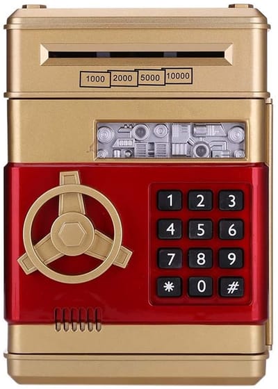 longziming -Elektronische Spaarpot voor Kinderen – Mini Geldautomaat met Wachtwoordslot – Automatische Invoer voor Munten en Biljetten – Educatief Speelgoed en Cadeau voor Jongens en Meisjes