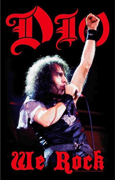 Dio - We Rock Textiel Poster - Zwart