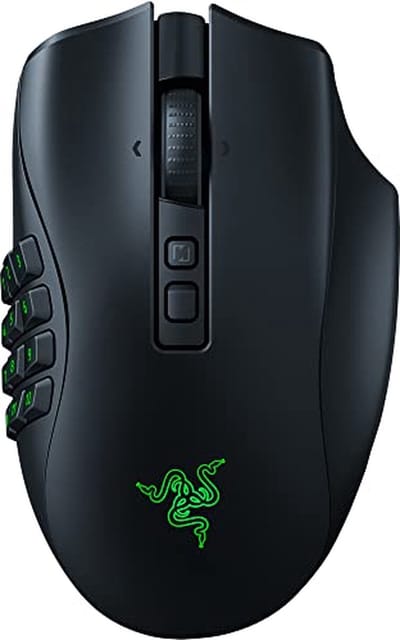 Razer Naga V2 Pro - Draadloze MMO Gaming Muis - 19+1 Programmeerbare Knoppen - 30.000 DPI - Zwart