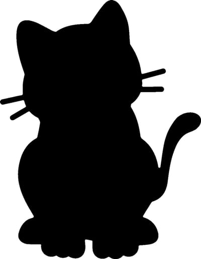 Schoolbordsticker - uitwisbare zelfklevende muurstickers - KITTEN + 4 VLOEIBARE KRIJTJES - 110x85cm