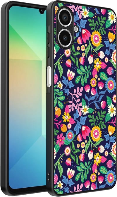 Smartphonica Telefoonhoesje Geschikt voor Samsung Galaxy A06 met bloemen opdruk - TPU backcover case flower design geschikt voor Samsung Galaxy A06