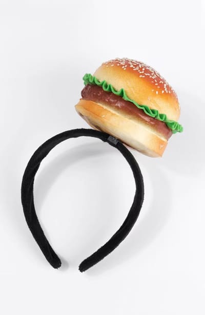 KIMU® Haarband Hamburger - Diadeem Burger Broodje Cheeseburger - Schuim Squishy Mac MacDonalds Festival