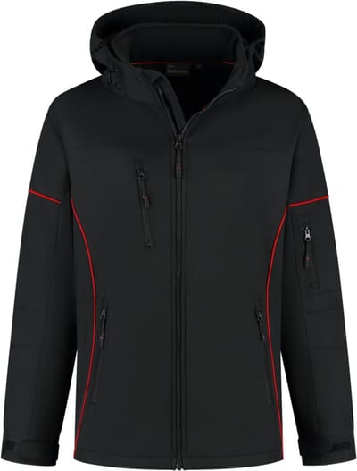 Santino Curtis Softshell Jack zwart/rood / M