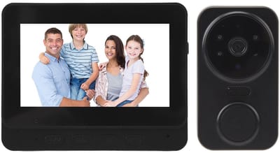 Draadloze Video Deurbel – 480P HD – 2-Weg Audio – met Binnenmonitor – Voor Thuis & Ouderen