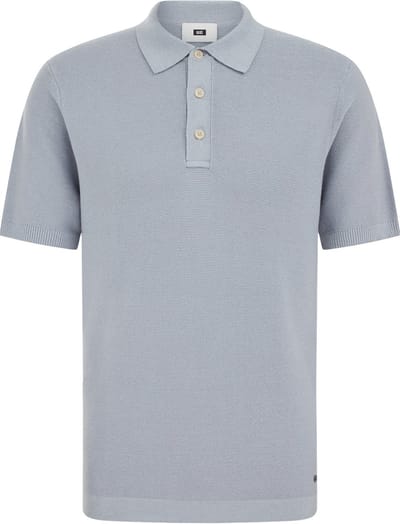 WE Fashion Heren regular fit polo met knoopsluiting