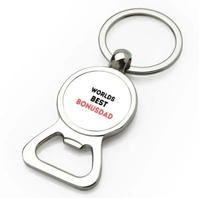 Akyol - worlds best bonusdad flesopener - Papa - de beste bonusvader - vader cadeautjes - vaderdag - verjaardagscadeau - verjaardag - cadeau - geschenk - kado - gift - vader artikelen - 9 bij 3 cm