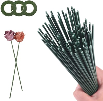 Set van 100 Flexibele Groene Bloemendraad van 2 mm en 30 cm voor DIY Bloemstukken, Creatieve Knutselprojecten en Florist Toepassingen