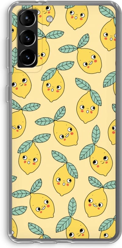 Hoesje geschikt voor Samsung Galaxy S21 Plus hoesje - Citroenen - Soft Cover Telefoonhoesje - Bescherming aan alle Kanten en Schermrand