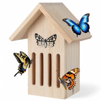 Dailygoods - Vlinderhuis - Insectenhotel - Weerbestendig - Hout - Bescherming tegen roofdieren - Perfect voor tuin en balkon