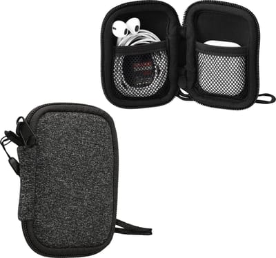 kwmobile hoesje voor draadloze oordopjes - Compatibel met in-ear Headphones - 6 x 9 cm - Beschermhoesje van neopreen