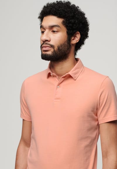 Superdry Studios Jersey Korte Mouw Poloshirt Roze L Man