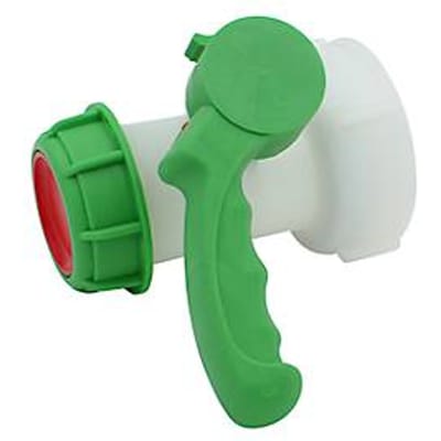 IBC klepkraan, met stevige grove draad, tankaansluiting diameter 70 - 75 mm