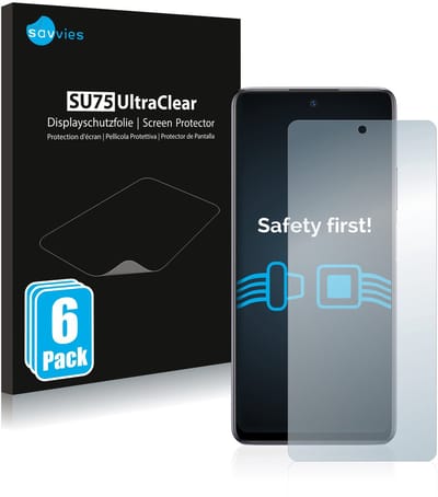 Savvies - Screenprotector voor Infinix Note 10 Pro - Folie Beschermfolie transparant 6 Stuks
