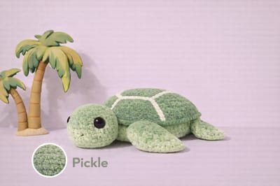 Zazu Zeeschildpad haakpakket - 420 Pickle - compleet pakket - big darling monochrome - Scheepjes