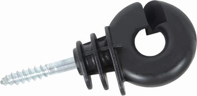 Ringisolator set - Hek isolatoren - Weidehek beveiligen - Verzinkte steun - 25 stuks - Zwart