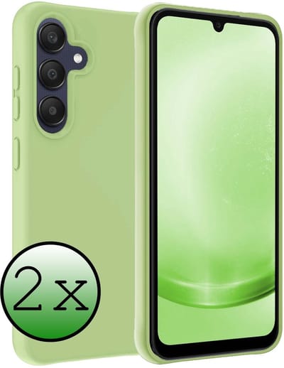 Hoesje 2 Stuks - Geschikt voor Samsung Galaxy A26 - Sterk & Shockproof - Case Siliconen - Back Cover - Telefoon Hoes - Groen
