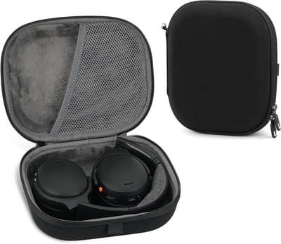 Draagtas voor Hoofdtelefoon, Geschikt voor Logitech H760, 960USB, G330 en H820e Mono, Beschermende Hard Shell Reisopslag met Kabel en Oplader, Zwart