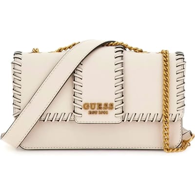 GUESS Schoudertas Libera Tri Compartment Crossbody Flap Stone Crème