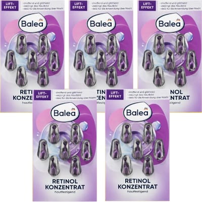 Balea Retinol Concentraat COMBI-verpakking 5x 7 stuks - Skin-Care - 5x 7 stuks - Retinol - Collageenbooster - Anti-Age Concentraat