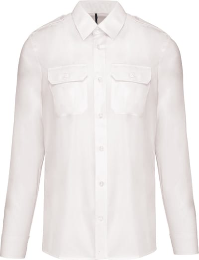 Kariban Herenpilootoverhemd lange mouwen K505 - White - 4XL
