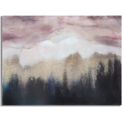 Muurdecoratie schilderij op canvas roze berg Mauro Ferretti