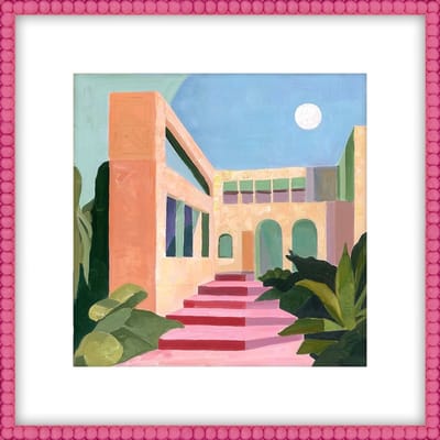 HomeBound by KY | Schilderij met frame Mediterraans | schilderij | 60x60x3,3cm