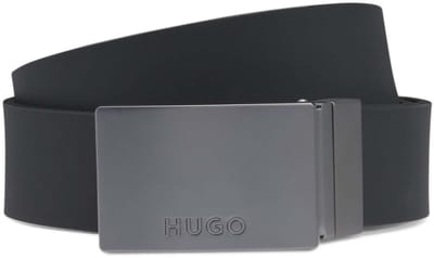 HUGO riem Giffin-Gm Gb35 Leather Belt W115 Black zwart