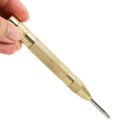 Automatische centerpenpons Houtbewerkingsgereedschap Veerbelaste markeergereedschap Metaalboren Houtpers Deukmarkeergereedschap goud