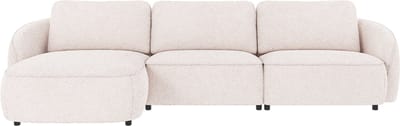 Rowico Home Norris Gestoffeerde 4-zits Hoekbank Wit - Links - Bankstel - Stoffen - Crème - Scandinavisch - 319 cm