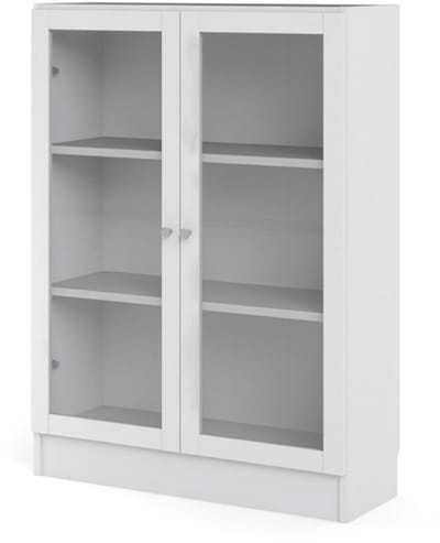 Base wandkast 2 glazen deuren wit.
