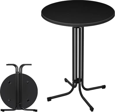 Inklapbare Ronde Bistrotafel Bar Tafel Binnen Buiten Verstelbare Poten Ø 79 cm